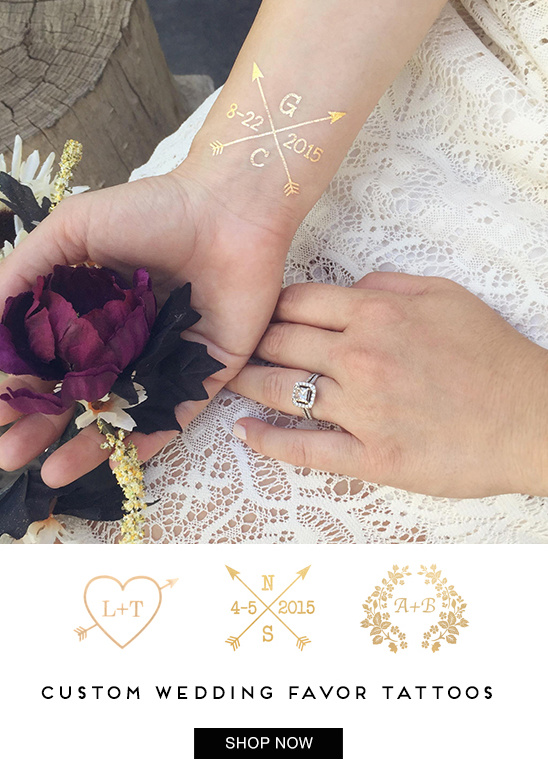 Custom wedding jewelry tattoos from Anna Bee @weddingchicks
