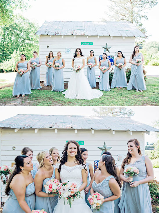 grey bridesmaid dresses @weddingchicks