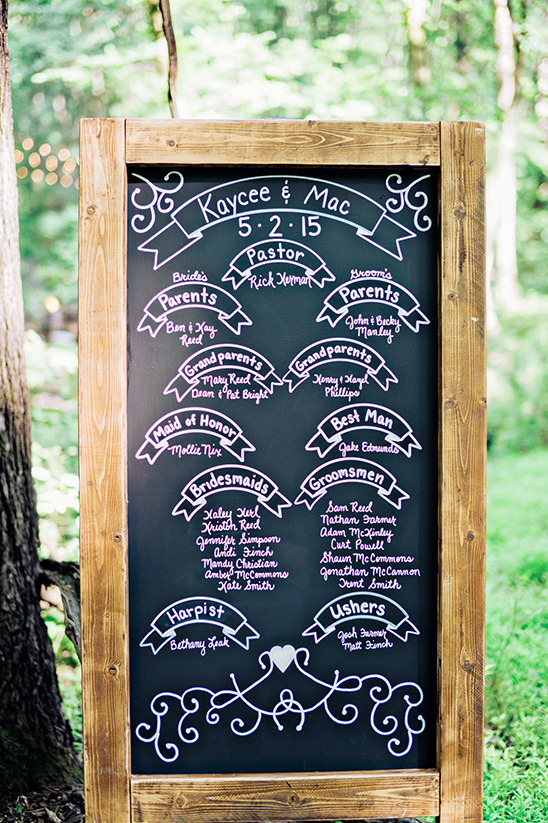 wedding program chalkboard sign @weddingchicks