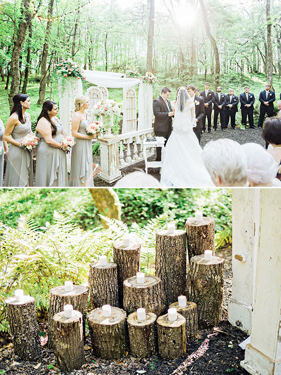 romantic forest wedding ceremony @weddingchicks