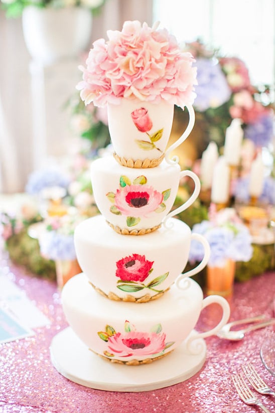 tea cup cake @weddingchicks