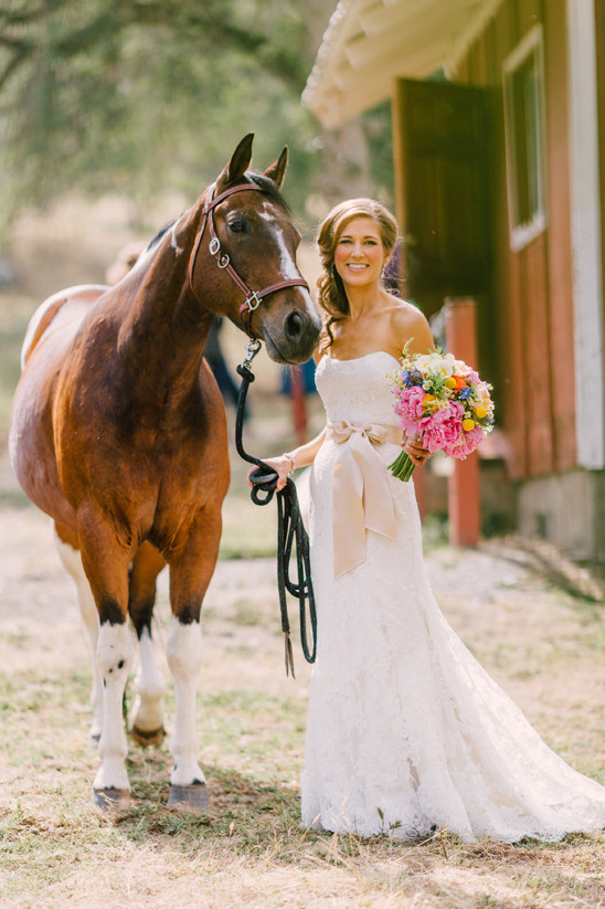 Pink and Blue Cowboy Wedding