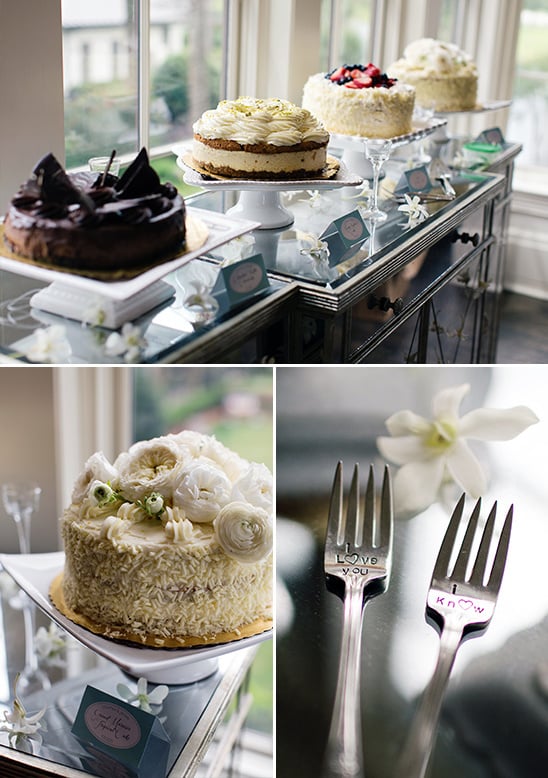 four wedding cakes @weddingchicks