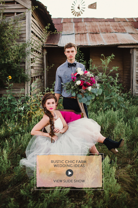 Rustic Chic Farm Wedding Ideas @weddingchicks
