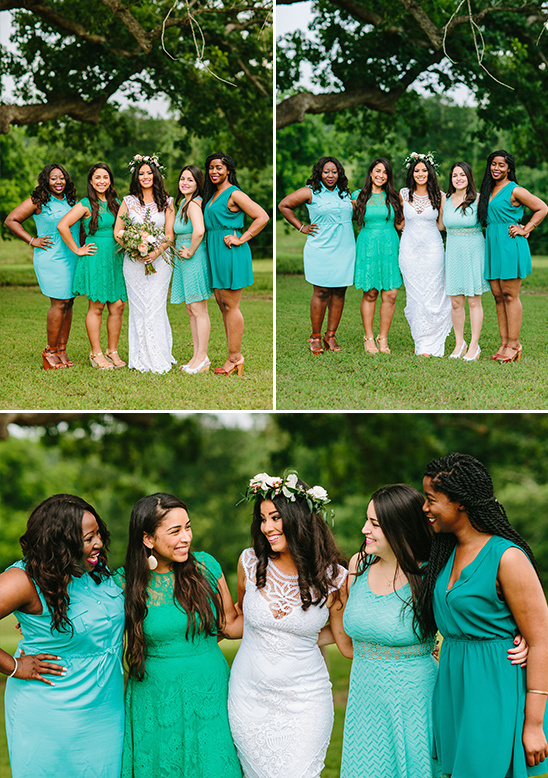 blue bridesmaid dresses @weddingchicks
