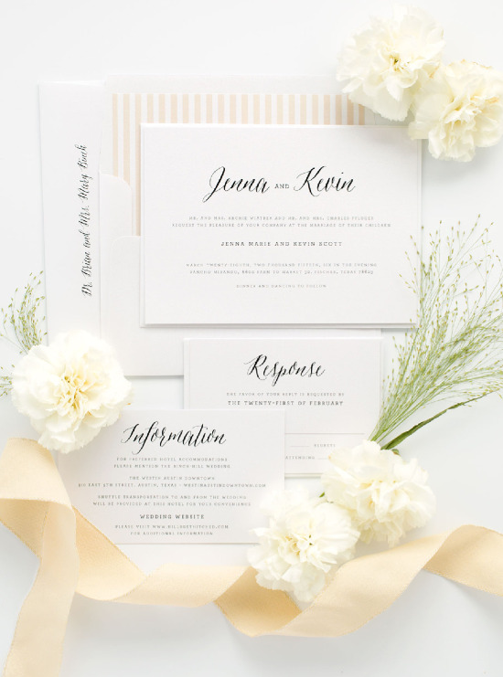 Classic and timeless wedding invitations from Shine Wedding Invitations  @weddingchicks