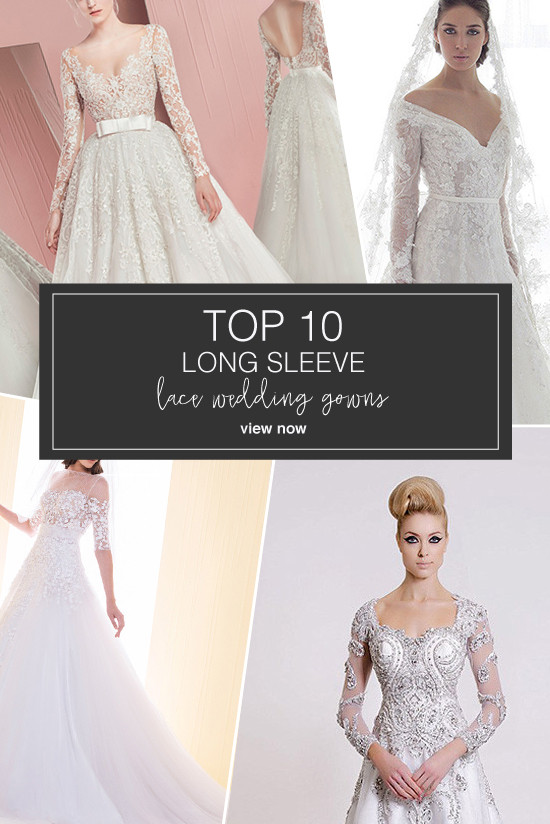 long sleeve lace wedding dresses @weddingchicks