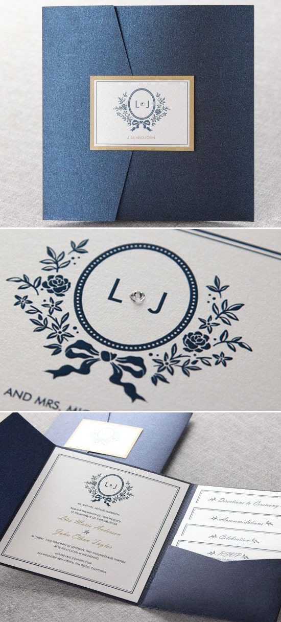 B Wedding Invitations