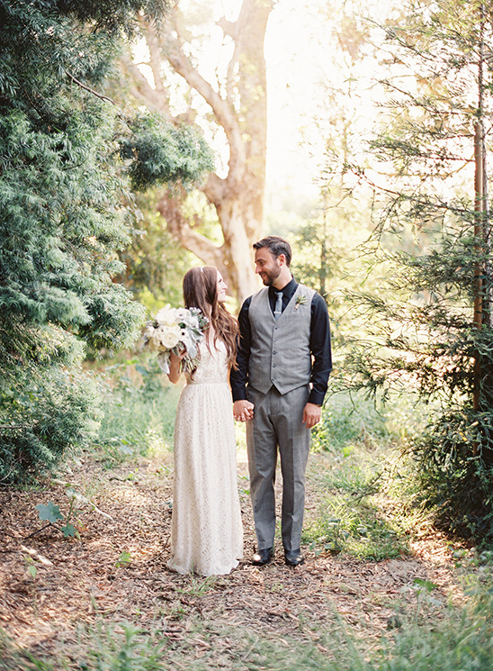 Casual Green and Gold Wedding