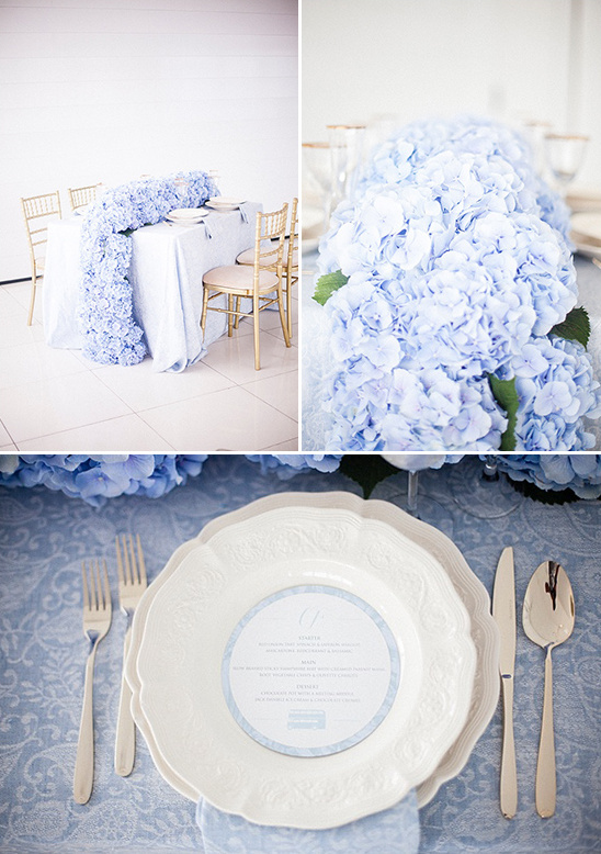 blue and white reception idea @weddingchicks