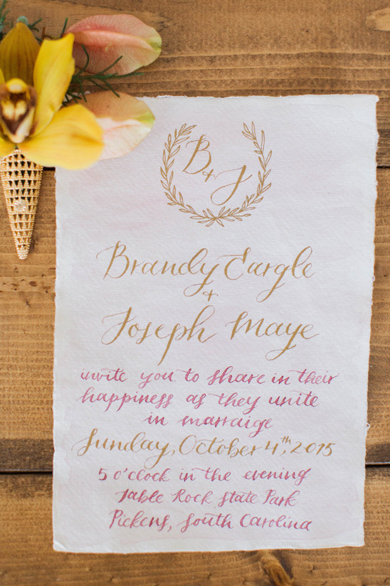 Wedding invitation Brandy and Joseph October 4 2015