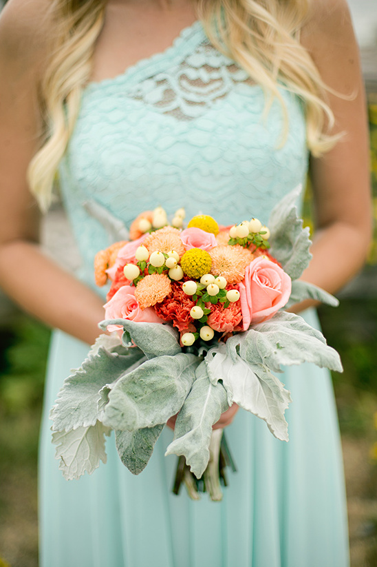 warm hues bridesmaid bouquet @weddingchicks