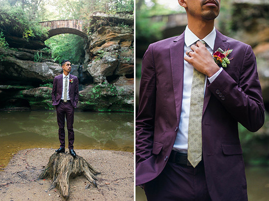 purple suit @weddingchicks
