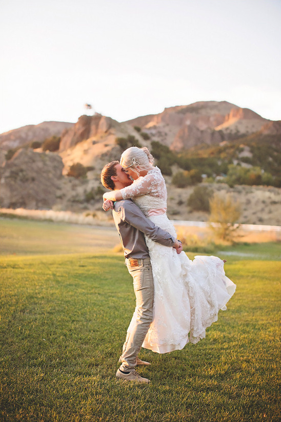 Pink Sunset Vintage Wedding