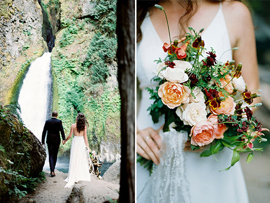 romantic waterfall elopement ideas @weddingchicks