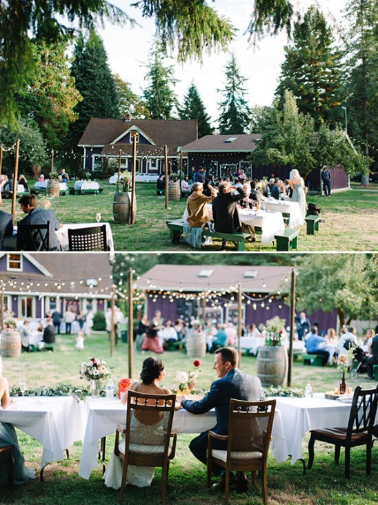 backyard wedding reception @weddingchicks