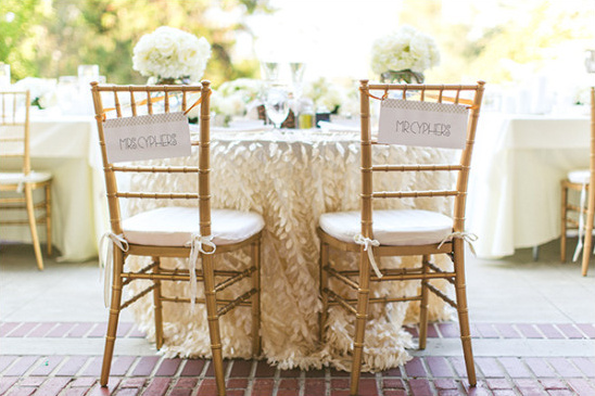 sweetheart table chairs @weddingchicks
