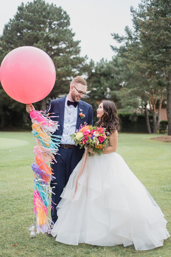 Bright Purple and Navy Wedding