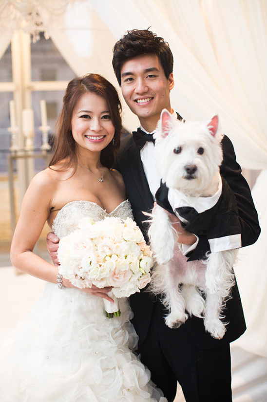 cute couple with dog @weddingchicks