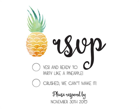RSVP pineapple @weddingchicks
