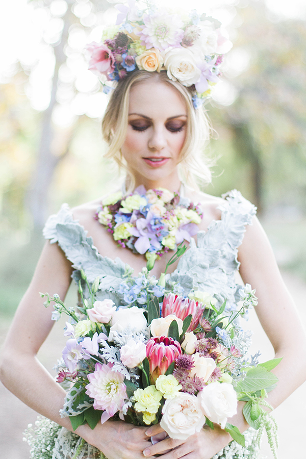 Living Flower Dress Inspiration @weddingchicks