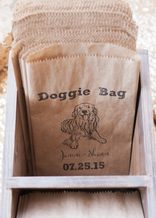 doggie bag treat bag @weddingchicks