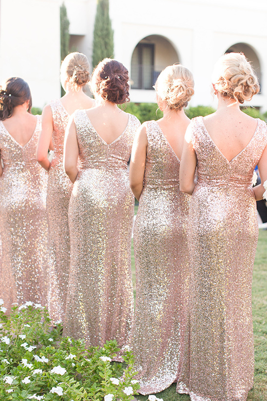 gold bridesmaid dresses @weddingchicks