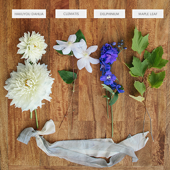 Simple Blue and White Bouquet Recipe @weddingchicks