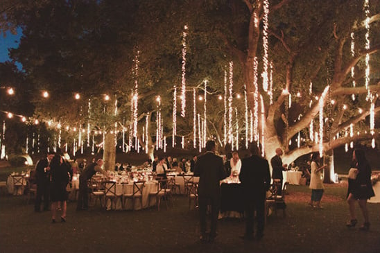 outdoor wedding lighting idea @weddingchicks