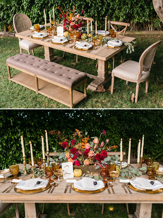 beautiful fall table setting @weddingchicks