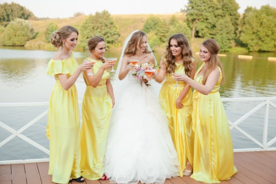 yellow-and-pink-lakeside-wedding