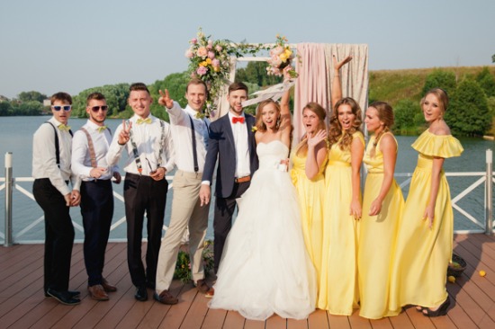 yellow-and-pink-lakeside-wedding