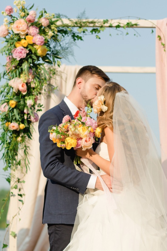 yellow-and-pink-lakeside-wedding