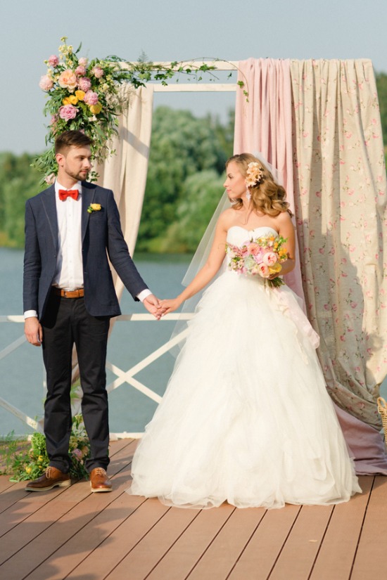 yellow-and-pink-lakeside-wedding