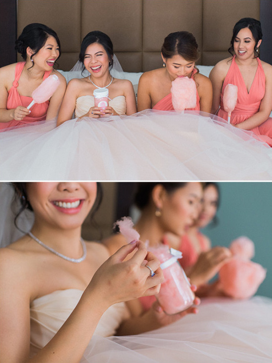cotton candy bridesmaid gift @weddingchicks