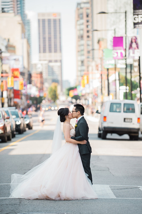 Bicycles and Balloons Wedding in Peach