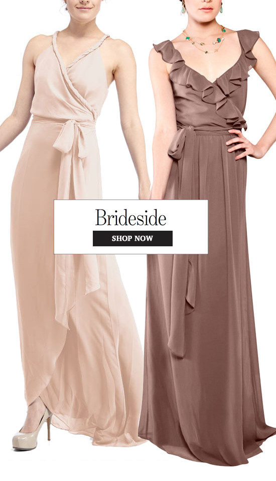 Brideside elegant long chiffon bridesmaid dresses shop now