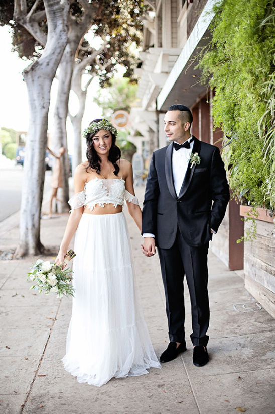 Green and White Chic Boho Wedding