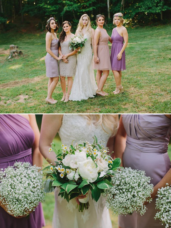 bridesmaids in purple @weddingchicks