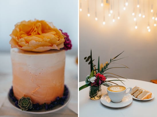 cake and coffee @weddingchicks