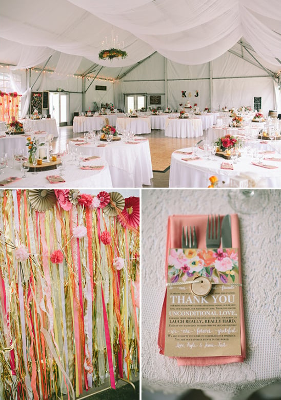 incredible pink and white wedding reception @weddingchicks