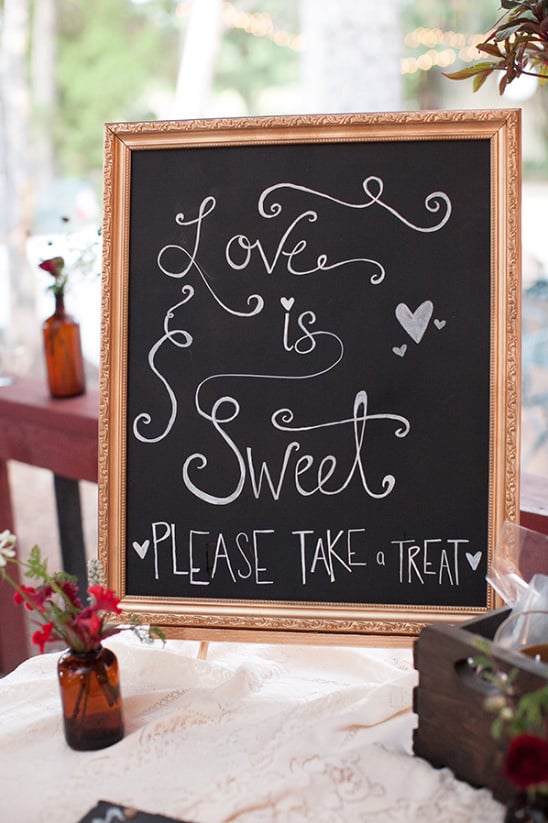 love is sweet sign @weddingchicks