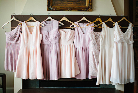 pink mismatched bridesmaid dresses @weddingchicks
