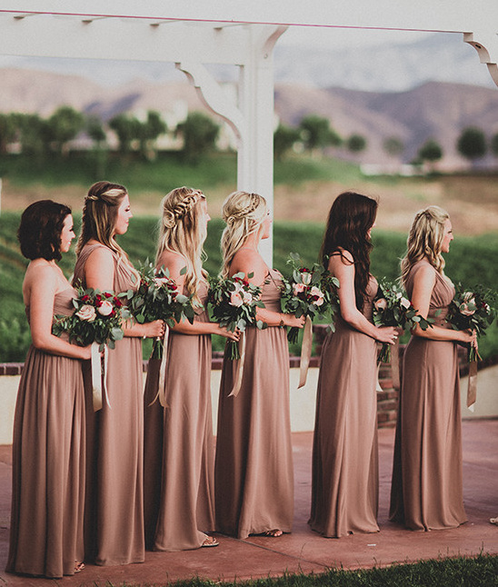 elegant long bridesmaids ideas @weddingchicks