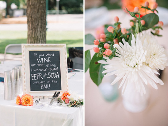 beer and wine sign @weddingchicks