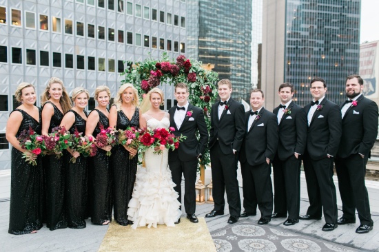 chic-gold-black-and-magenta-wedding