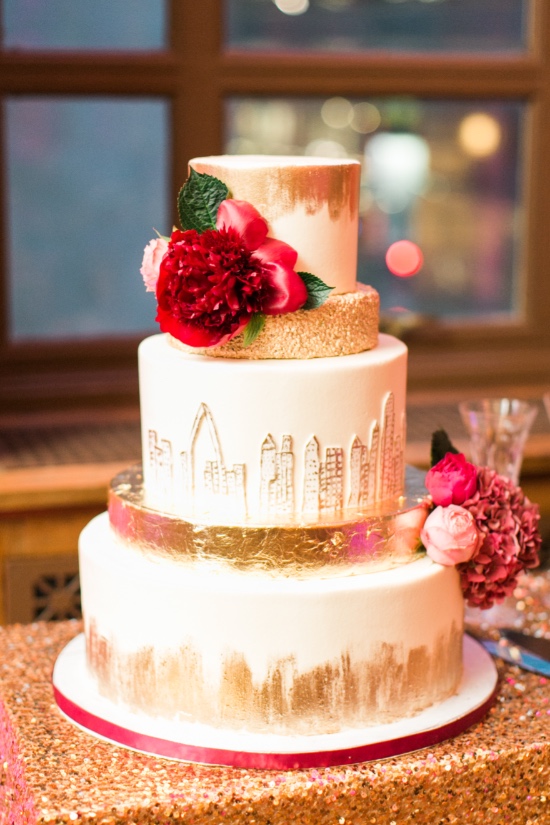 chic-gold-black-and-magenta-wedding