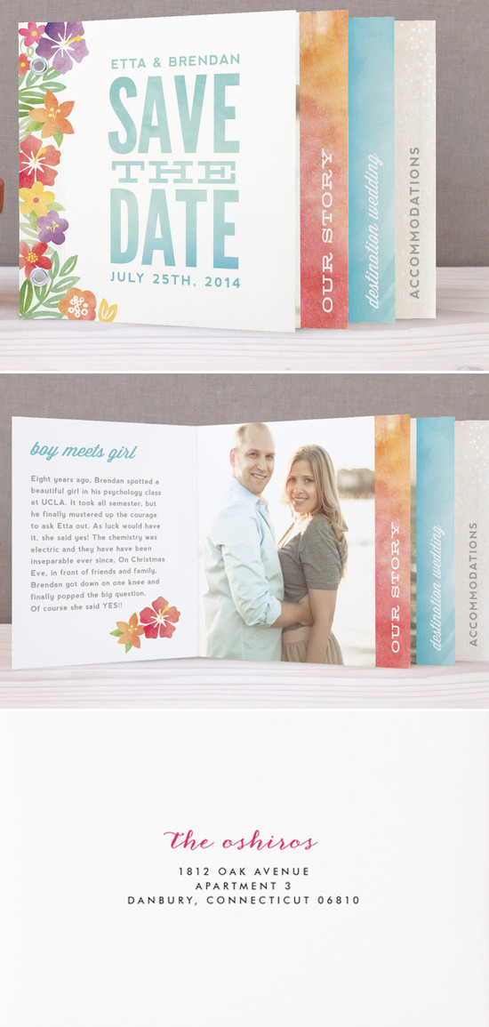 The Tropical Save The Date Minibook from @minted