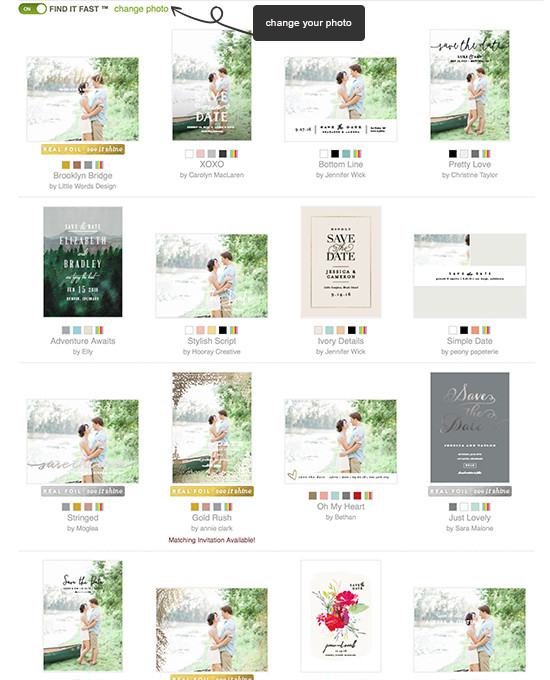 see your photos on tons of save the dates from @minted