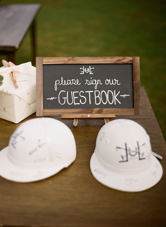 polo helmet guestbook idea @weddingchicks